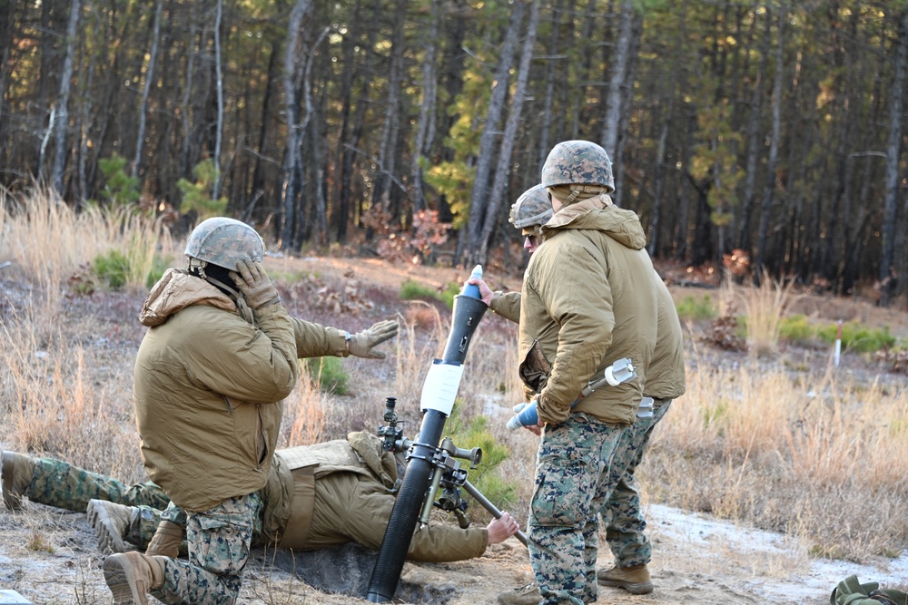 JB MDL – 2BN 25 USMC – Fort Dix MFP6 Mortar Live Fire – 6 Dec 2024