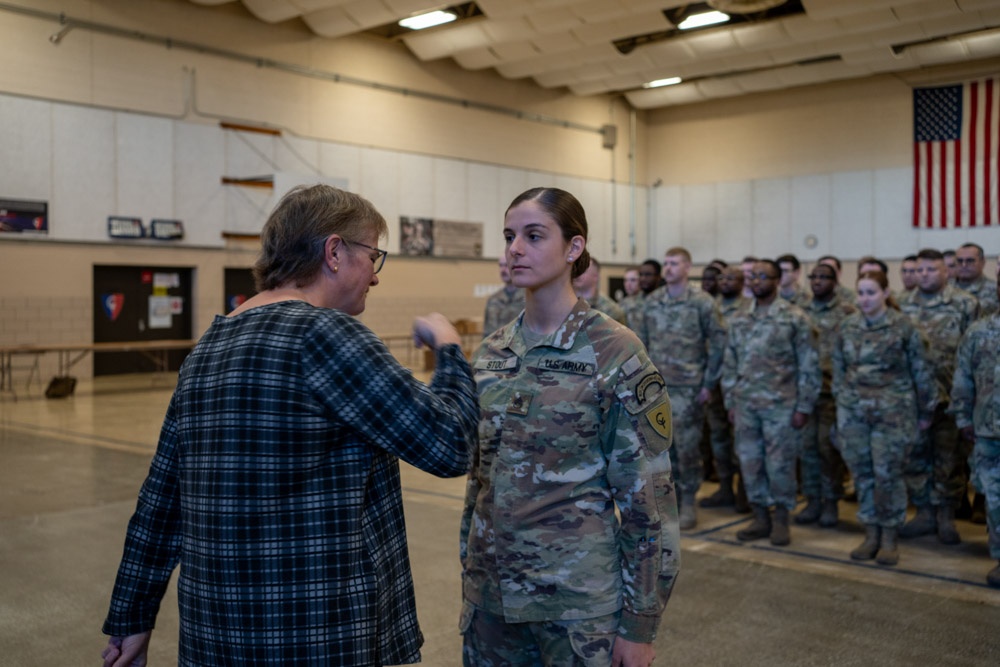 38th Infantry Division supply sergeant promoted to Staff Sergeant