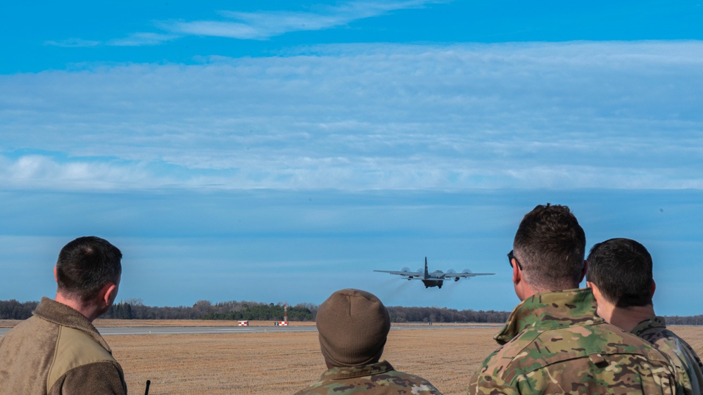 C-130 Hercules performs first-ever landing zone touch-and-go training at Grand Forks AFB