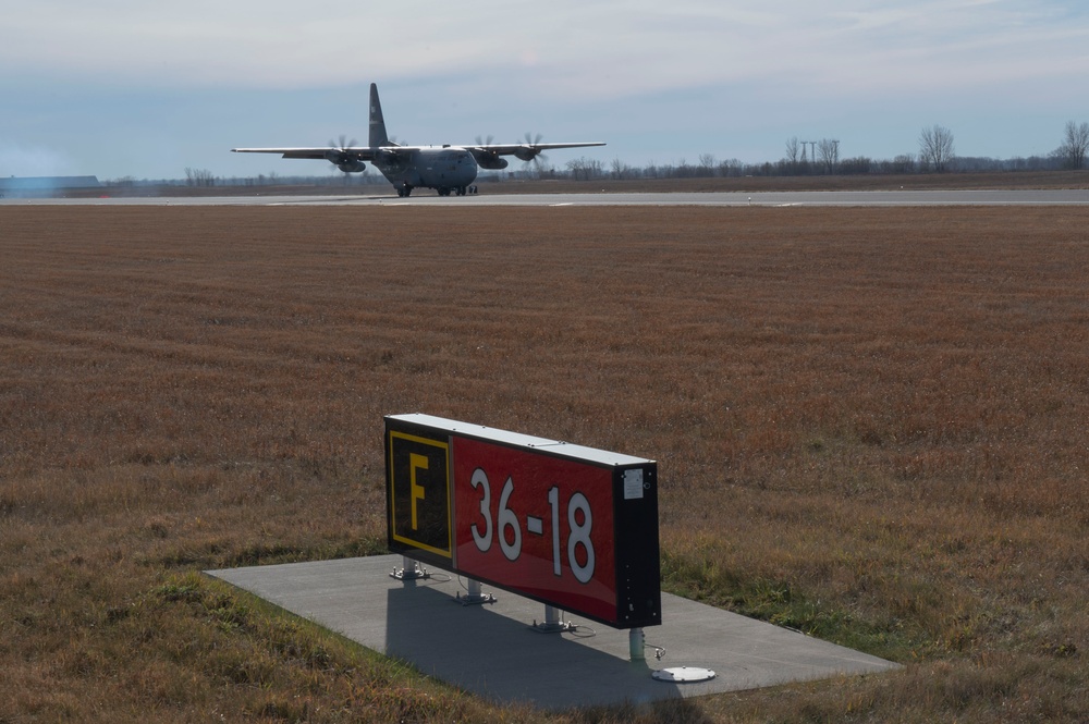 C-130 Hercules performs first-ever landing zone touch-and-go training at Grand Forks AFB