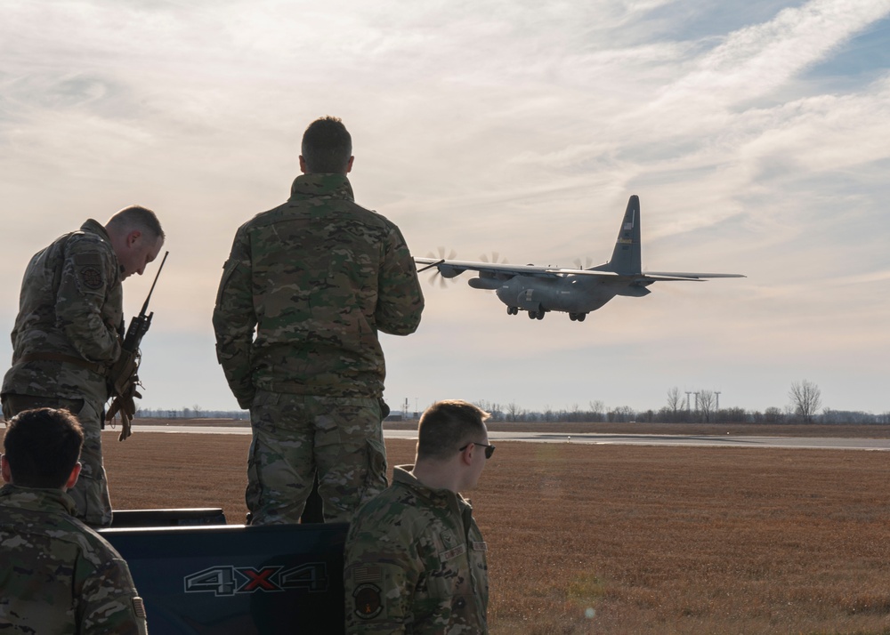 C-130 Hercules performs first-ever landing zone touch-and-go training at Grand Forks AFB