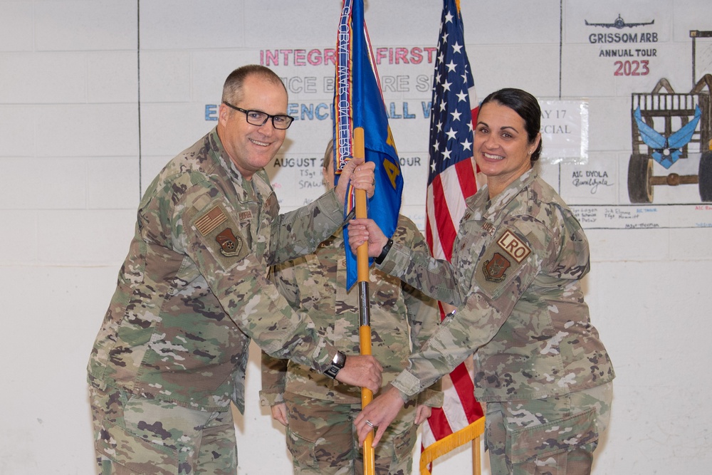 Maj. Sanchez assumes command of the 49th Aerial Port Squadron