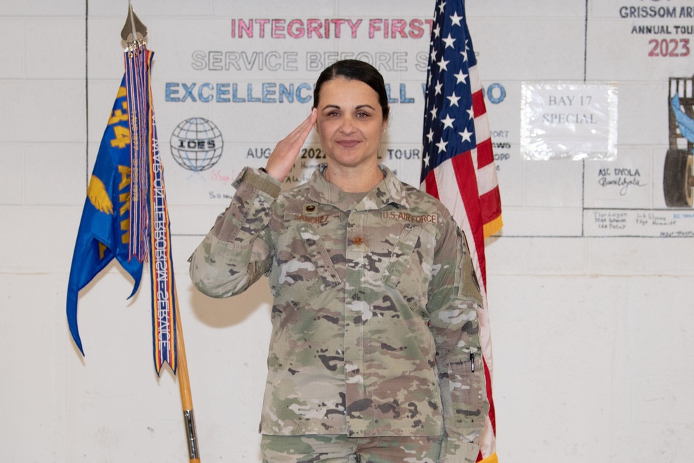 Maj. Sanchez assumes command of the 434th Aerial Port Squadron