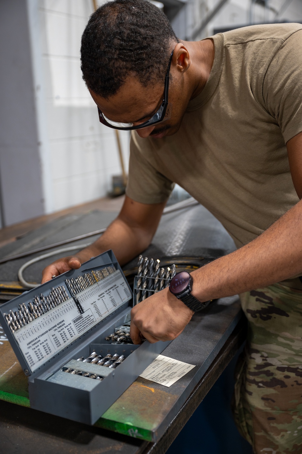 Airman hits the mark drilling precision holes at metals technology