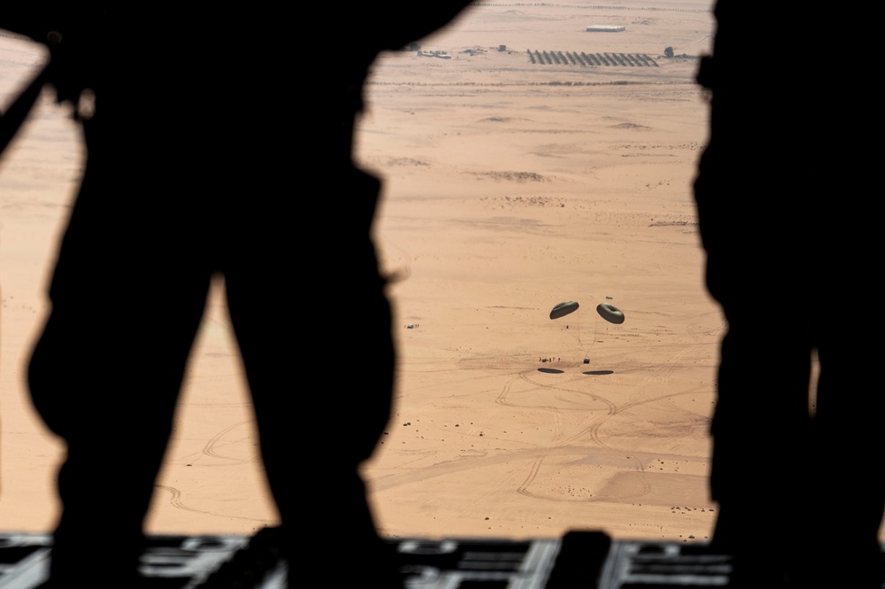 Heavy Equipment airdrop during Exercise TUWAIQ-4