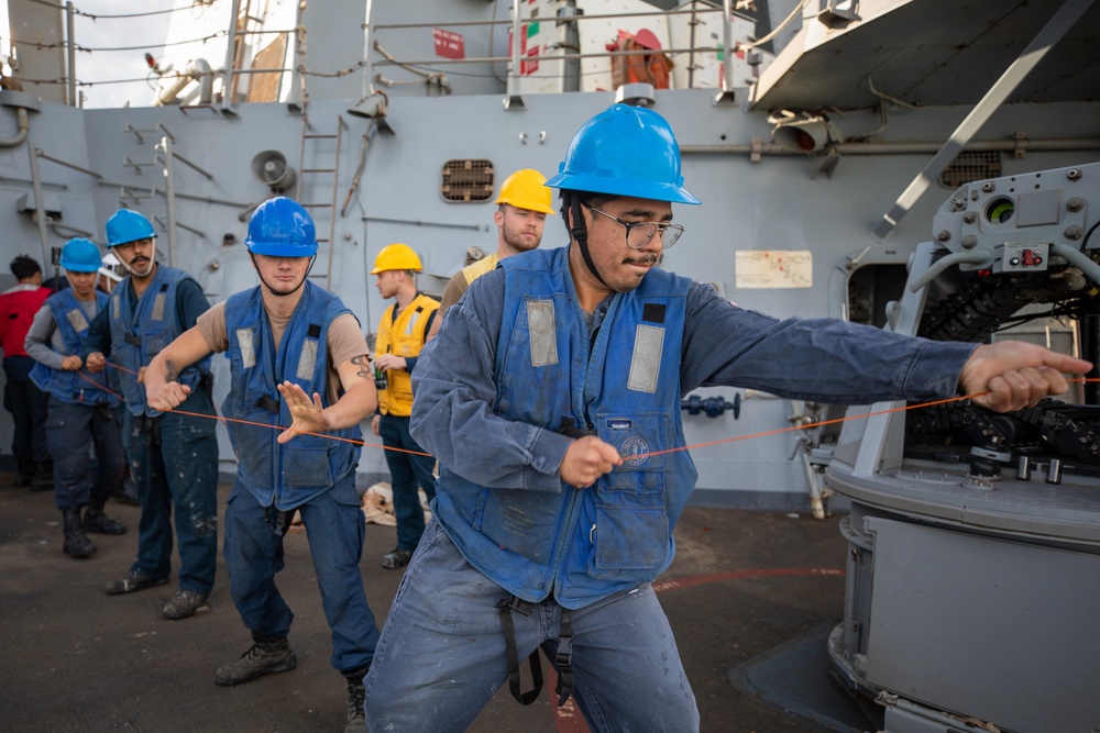 Replenishment-at-Sea Aboard the USS Cole