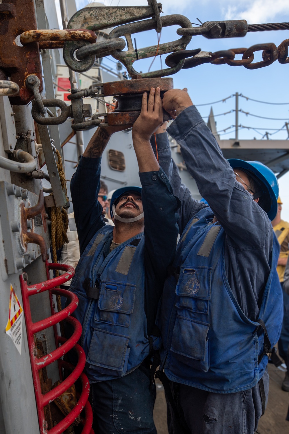 Replenishment-at-Sea Aboard the USS Cole