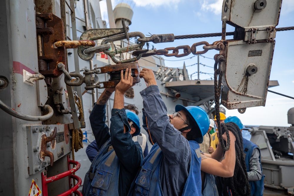 Replenishment-at-Sea Aboard the USS Cole