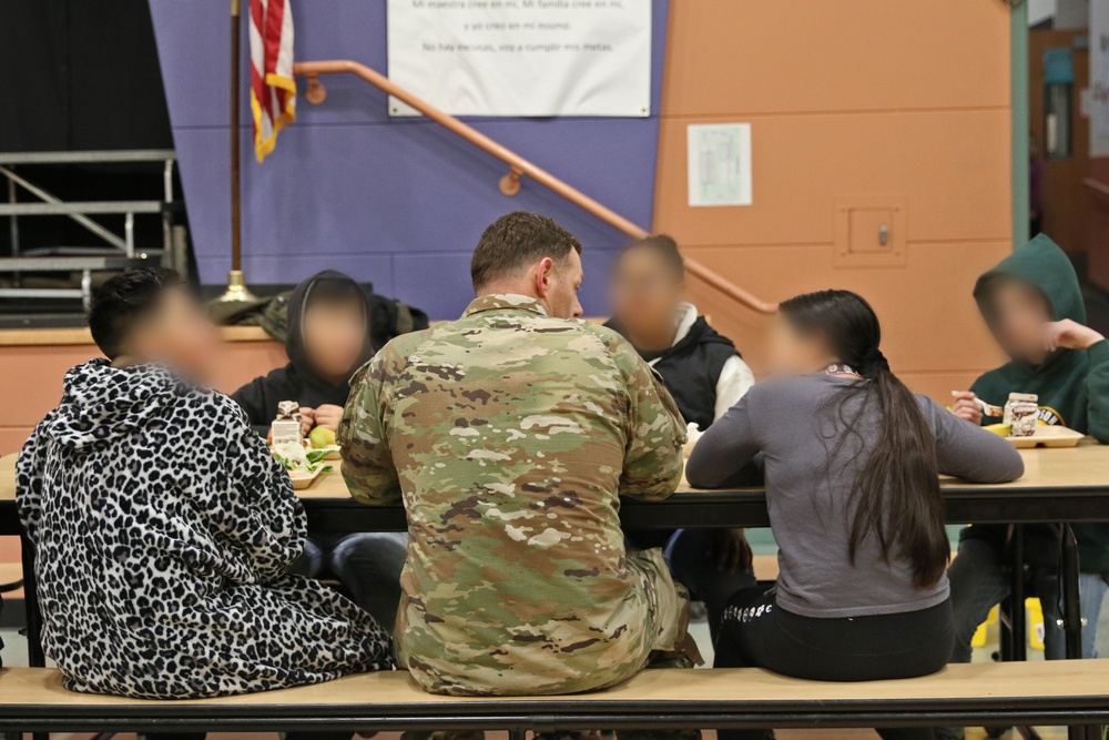 Rest Assured Soldiers visit Thompson Fifth Graders