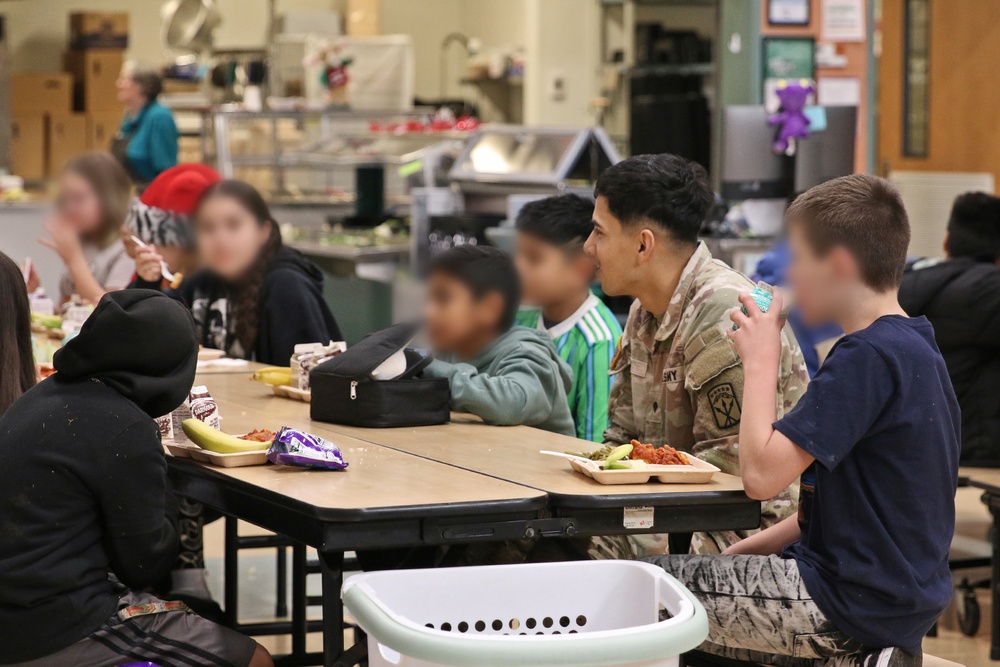 Rest Assured Soldiers visit Thompson Fifth Graders