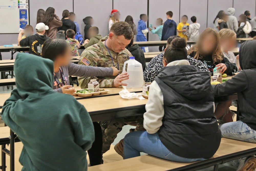 Rest Assured Soldiers visit Thompson Fifth Graders