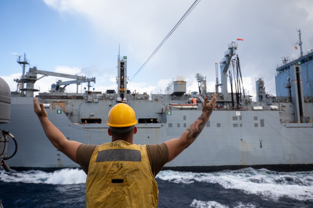 Replenishment-at-Sea Aboard the USS Cole