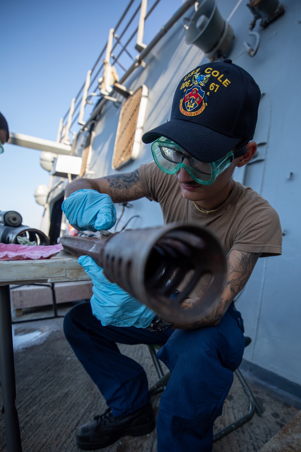 MK 38 Maintenance Aboard the USS Cole