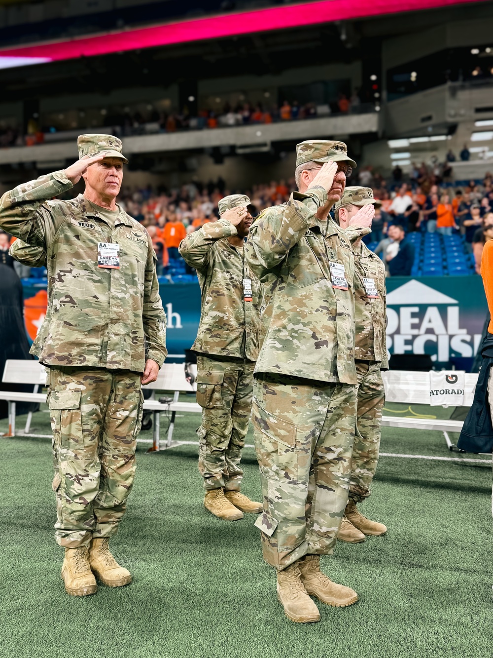 ARNORTH CG Honors Troops at the UTSA Military Appreciation Game