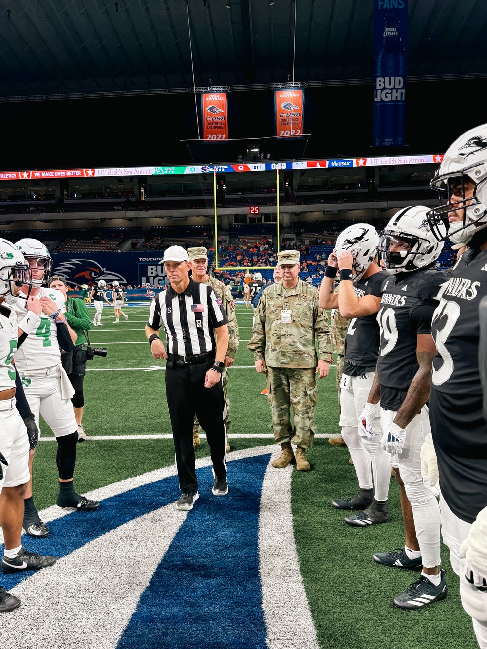 ARNORTH CG Honors Troops at the UTSA Military Appreciation Game