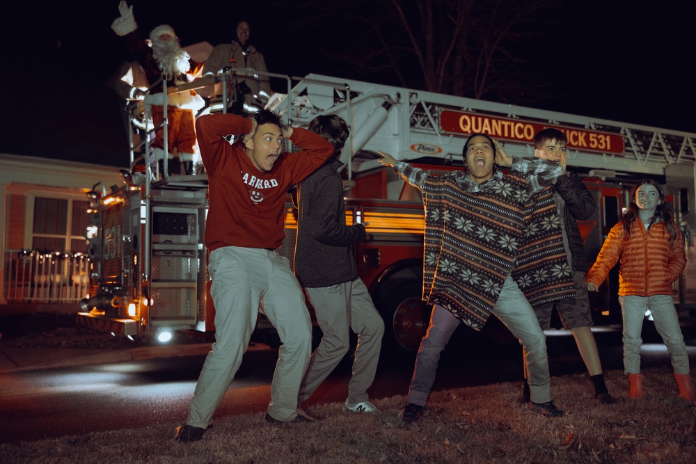 Santa brings cheer to residents of MCB Quantico neighborhoods