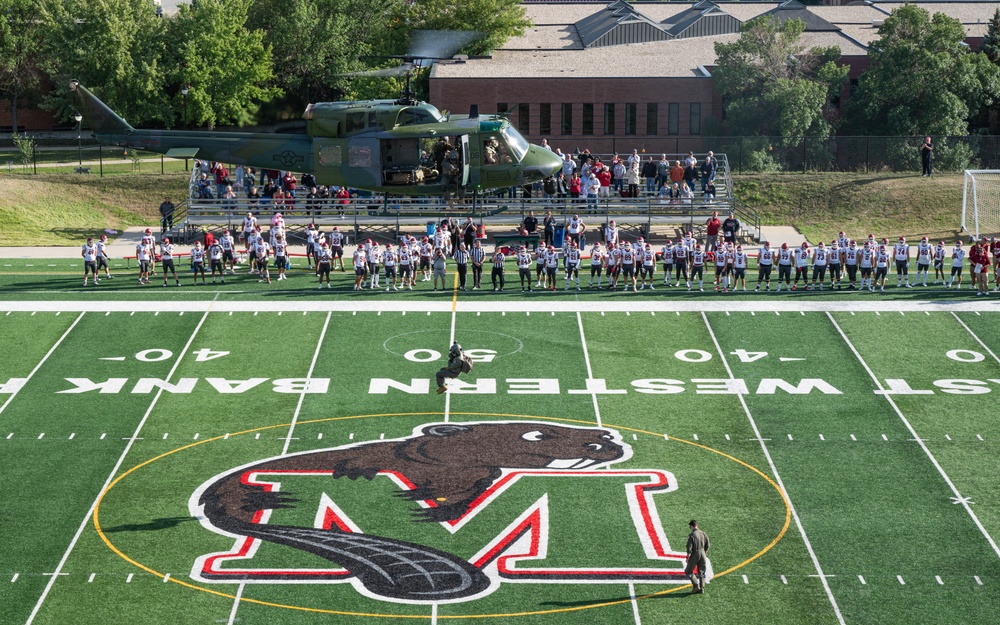 Operation Bosslift: Team Minot kicks off Minot State University football game