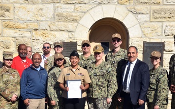 HM2 Alyssa Ziska-Ortega of Laredo, Texas promoted to Petty Officer First Class