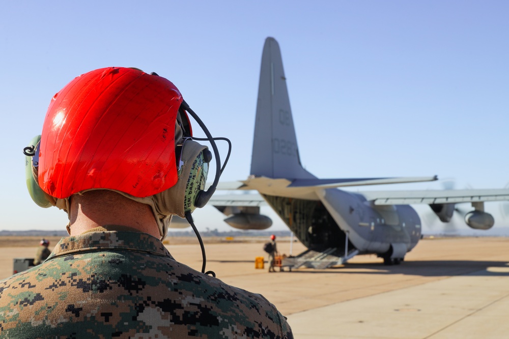 Steel Knight 24: 3rd MAW Marines travel from MCAS Miramar to Beale AFB