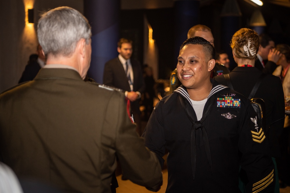 USS Ronald Reagan (CVN 76) Sailors Attend Reception of Reagan National Defense Forum