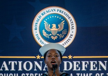 USS Ronald Reagan (CVN 76) Sailors Participate in Reagan National Defense Forum