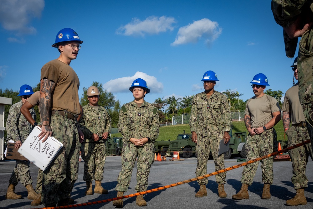 Seabees from NMCB-3 and NMCB-5 Complete Crane Certifications During Turnover Operation