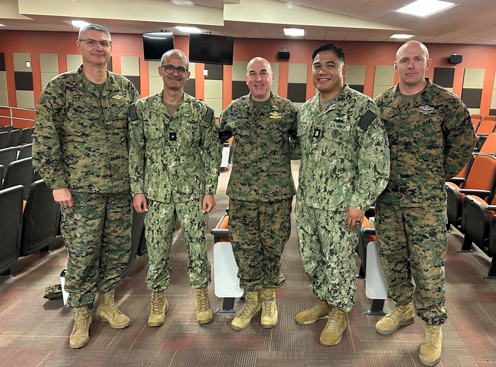 14th chief of Navy Medical Corps meets medical leaders at Camp Pendleton in final visit as corps chief