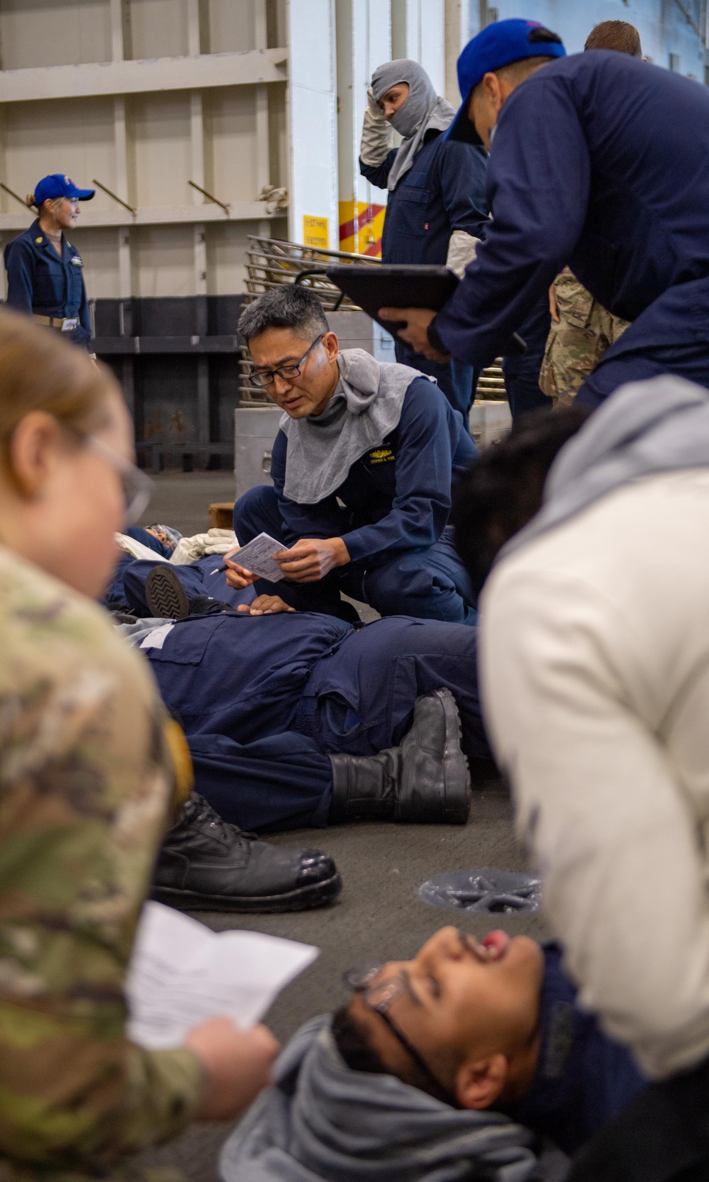 USS Ronald Reagan (CVN 76) conducts a force protection drill