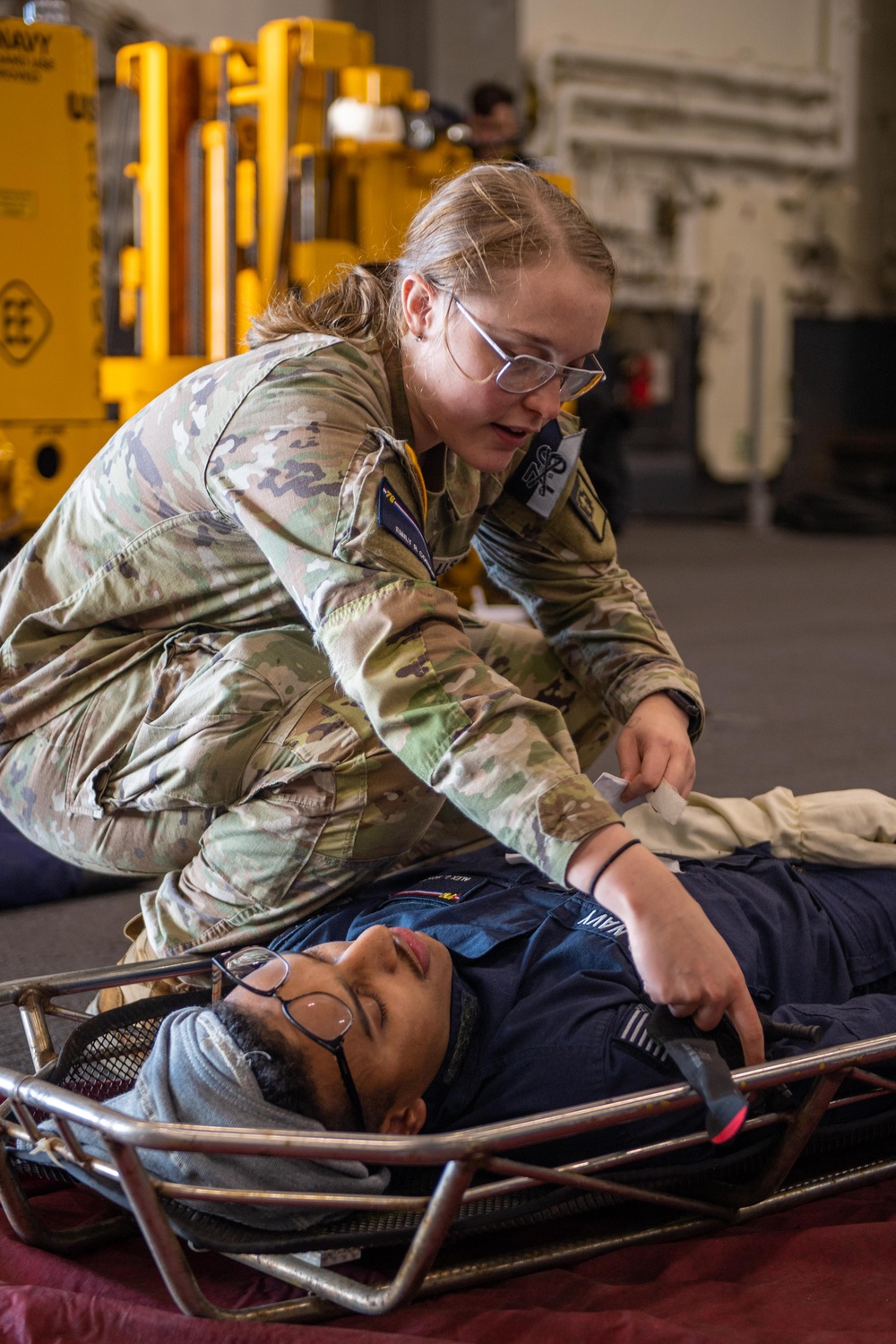 USS Ronald Reagan (CVN 76) conducts a force protection drill