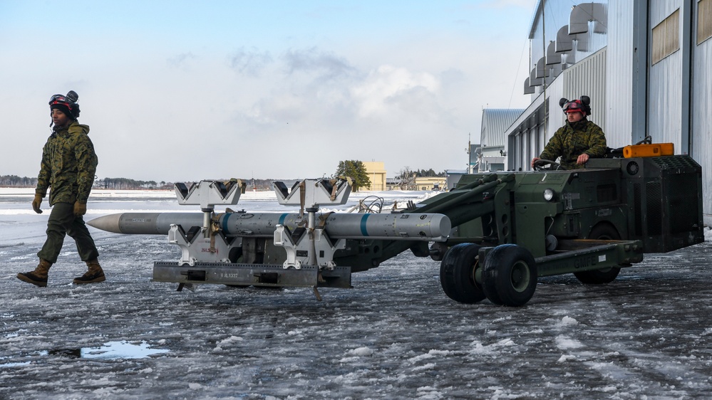 U.S. Marines transport ordnance in northern Japan