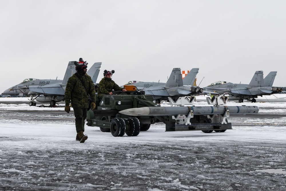 U.S. Marines transport ordnance in northern Japan