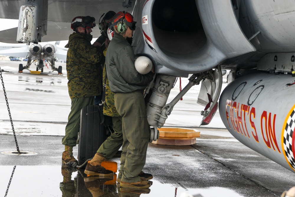 U.S. Marines transport ordnance in northern Japan