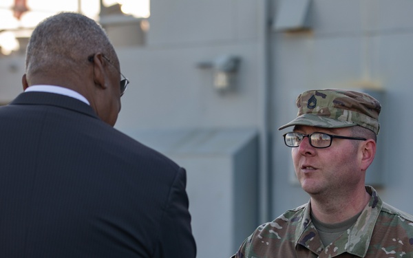 U.S. Secretary of Defense Lloyd Austin visits servicemembers in Japan; thanks U.S. Army’s 5th Composite Watercraft Company