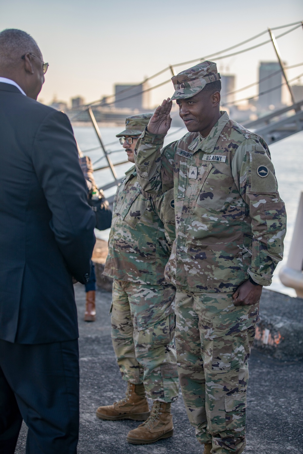 U.S. Secretary of Defense Lloyd Austin visits servicemembers in Japan; thanks U.S. Army’s 5th Composite Watercraft Company