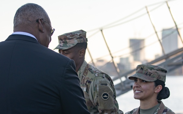 U.S. Secretary of Defense Lloyd Austin visits servicemembers in Japan; thanks U.S. Army’s 5th Composite Watercraft Company