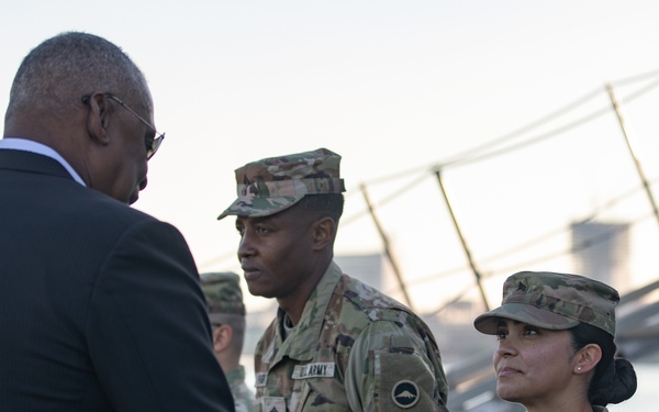 U.S. Secretary of Defense Lloyd Austin visits servicemembers in Japan; thanks U.S. Army’s 5th Composite Watercraft Company