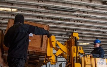 USS America (LHA 6) Conducts Ordnance Handling