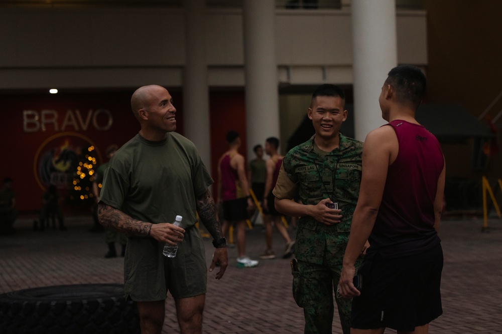 Valiant Mark 24: MRF-SEA, SAF, conduct physical training session