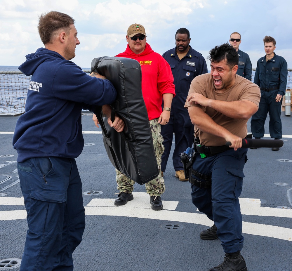 USS The Sullivans Holds SRF-B Training Exercise