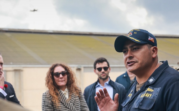 The USS Bulkeley hosts Col. K. C. Evans and other Distinguished Guests