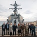 The USS Bulkeley hosts Col. K. C. Evans and other Distinguished Guests