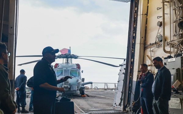 The USS Bulkeley hosts Col. K. C. Evans and other Distinguished Guests