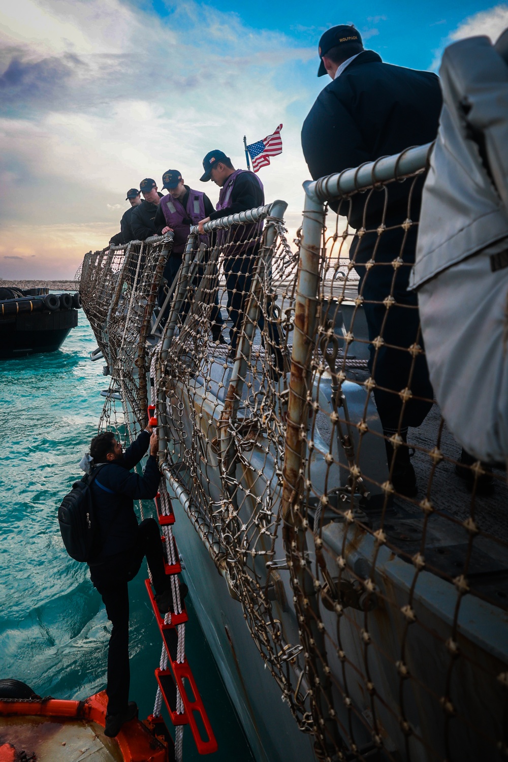 USS Bulkeley departs from Larnaca, Cyprus