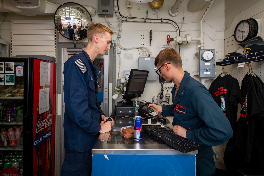 USS Sterett conducts routine operations as part of the Carl Vinson Carrier Strike Group