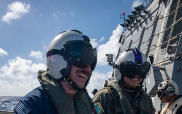 USS Sterett conducts routine operations as part of the Carl Vinson Carrier Strike Group