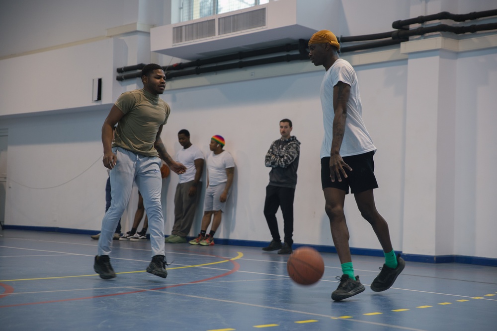 5-25 FAR Plays Basketball as part of Sports Week at MKAB