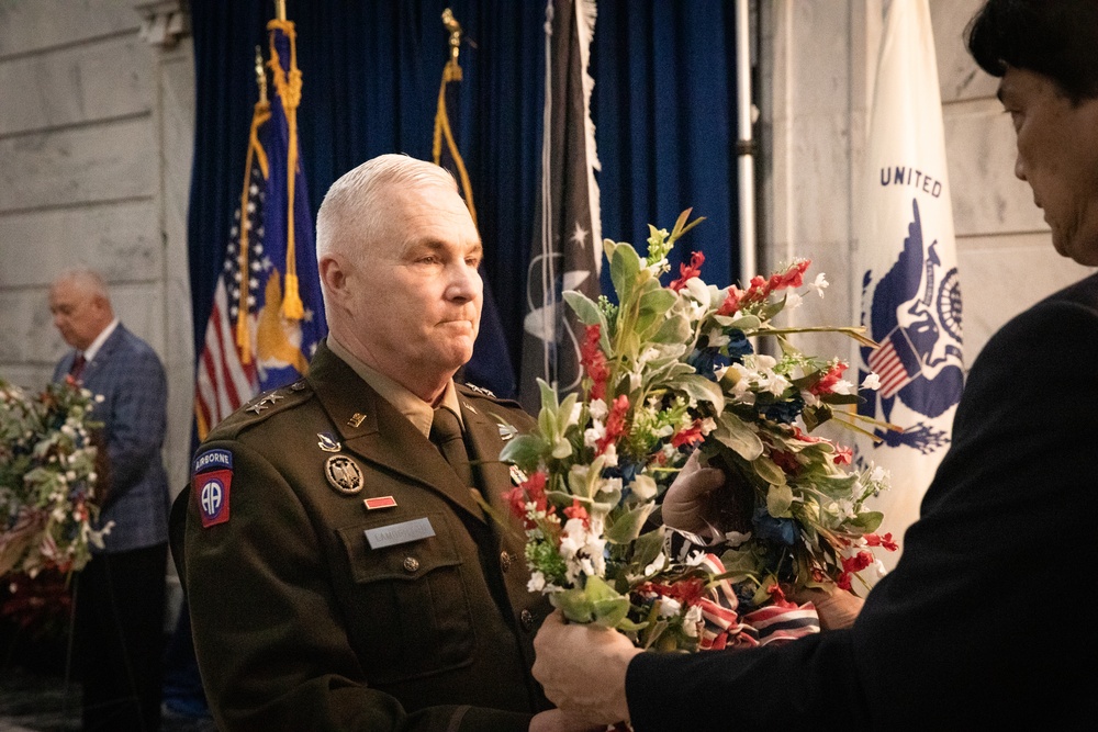 National Guard supports KDVA wreath laying ceremony