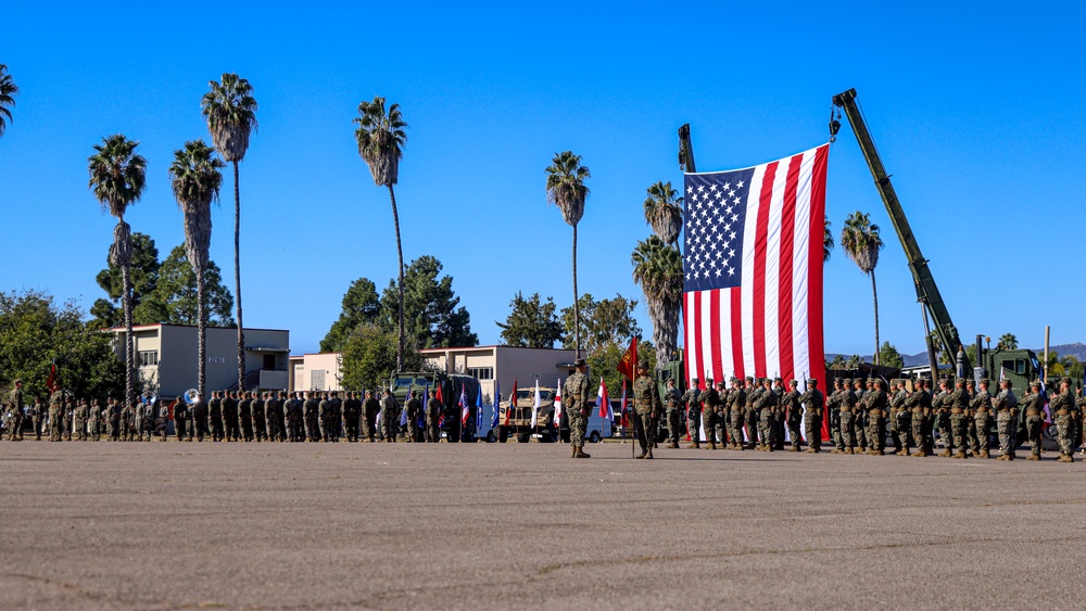 CLB-15 Conducts Change of Command Ceremony at Camp Pendleton