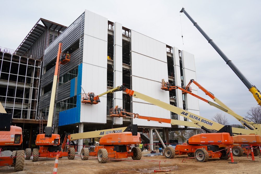 Construction continues at the Louisville VA Medical Center Dec. 4, 2024