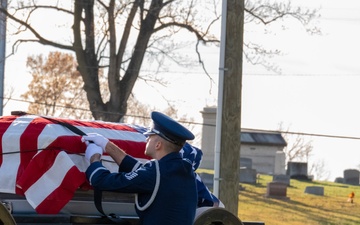 AIRMEN HONOR LATE GENERAL HETTLINGER; FULL HONORS FUNERAL IN TERRE HAUTE